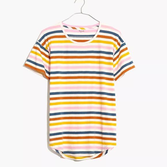 Madewell | Whisper Cotton Crewneck Tee in Lennie Stripe | Size XS - Picture 4 of 5